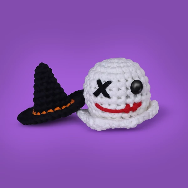 NestledCrafts Halloween horgolókészlet kezdőknek, amigurumi kötőkészlet lépésről lépésre videó útmutatóval – Lidérc