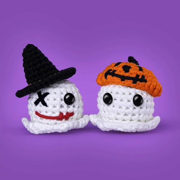NestledCrafts Halloween horgolókészlet kezdőknek, amigurumi kötőkészlet lépésről lépésre videó útmutatóval – Lidérc