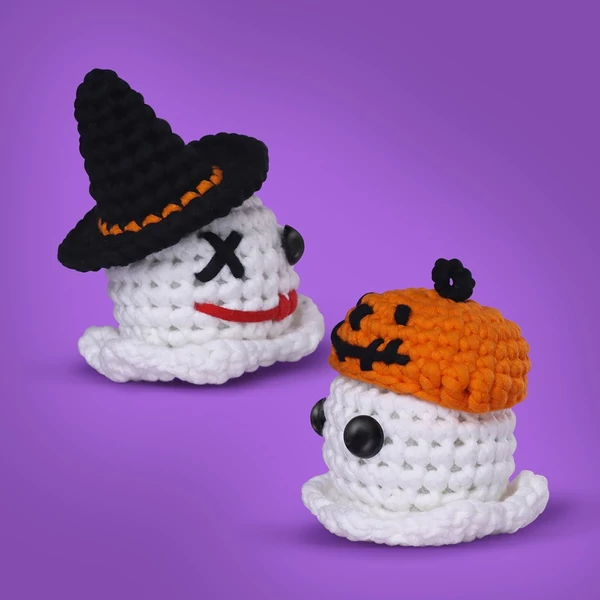 NestledCrafts Halloween horgolókészlet kezdőknek, amigurumi kötőkészlet lépésről lépésre videó útmutatóval – Lidérc