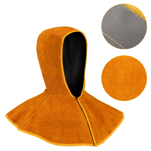 Mecpow 45 cm bőr hegesztő kapucni + 40 cm hőálló hegesztőkesztyűk