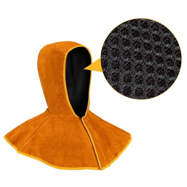 Mecpow 45 cm bőr hegesztő kapucni + 40 cm hőálló hegesztőkesztyűk