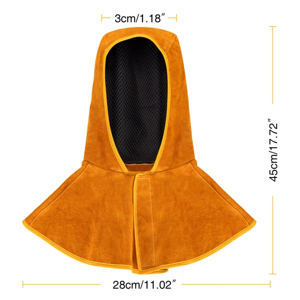 Mecpow 45 cm bőr hegesztő kapucni + 40 cm hőálló hegesztőkesztyűk