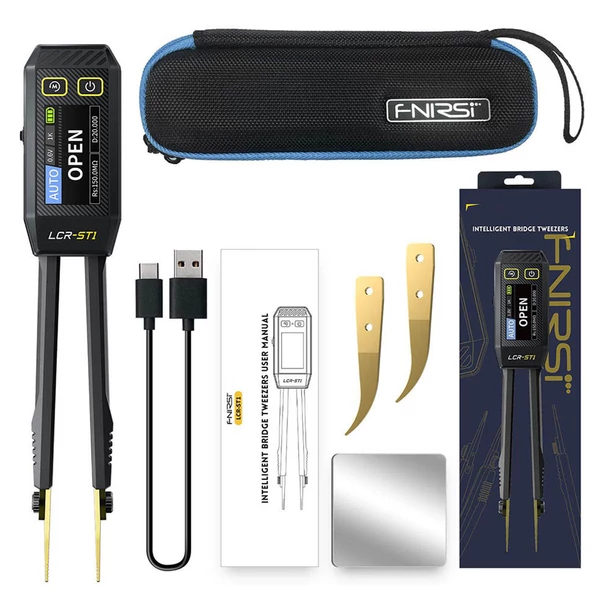 FNIRSI LCR-ST1 Mini okos csipesz LCR mérő és ESR mérő készülék