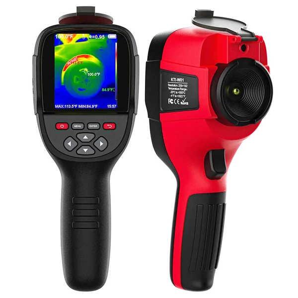 KAIWEETS KTI-W01 hőkamera, 256x192 IR, -20°C–450°C, 3,5" LCD, tölthető, könnyű – HVAC, elektromos, DIY