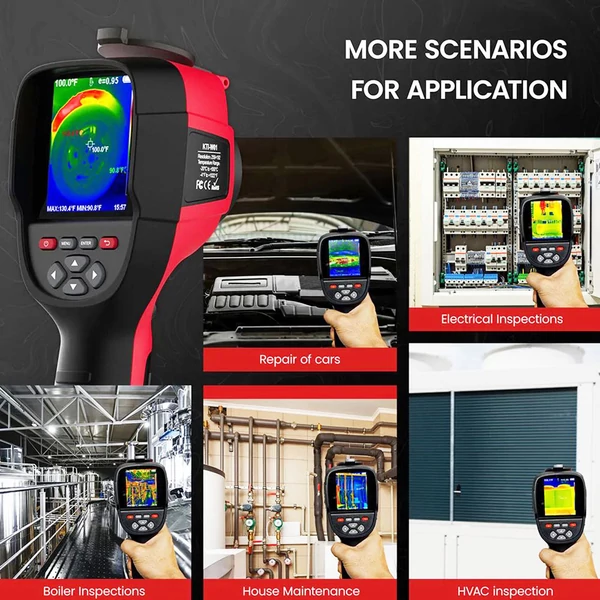KAIWEETS KTI-W01 hőkamera, 256x192 IR, -20°C–450°C, 3,5" LCD, tölthető, könnyű – HVAC, elektromos, DIY