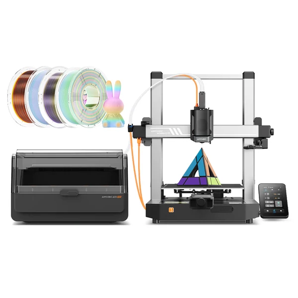 Anycubic Kobra 3 V2 Combo 3D nyomtató + 4kg HS PETG/PLA Matt Szivárvány filament