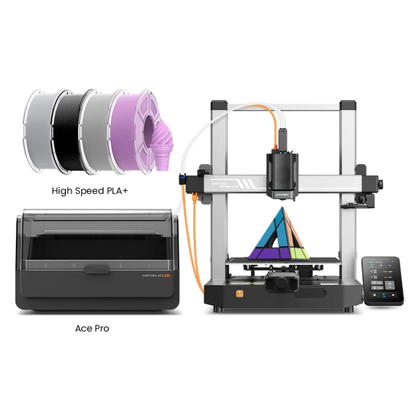 Anycubic Kobra 3 V2 Combo 3D nyomtató + 4kg nagy sebességű PLA+ filament – villámgyors, színes 3D nyomtatás otthonra