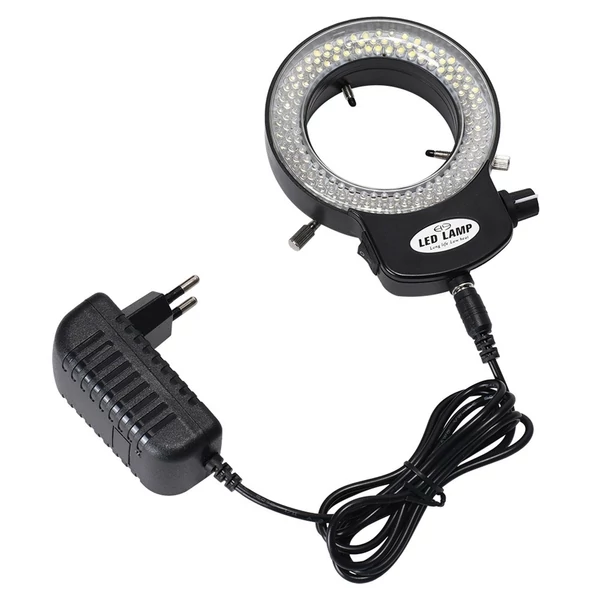HAYEAR LED gyűrűs lámpa, 144 LED, 6500K fehér fény, ipari sztereó mikroszkóphoz