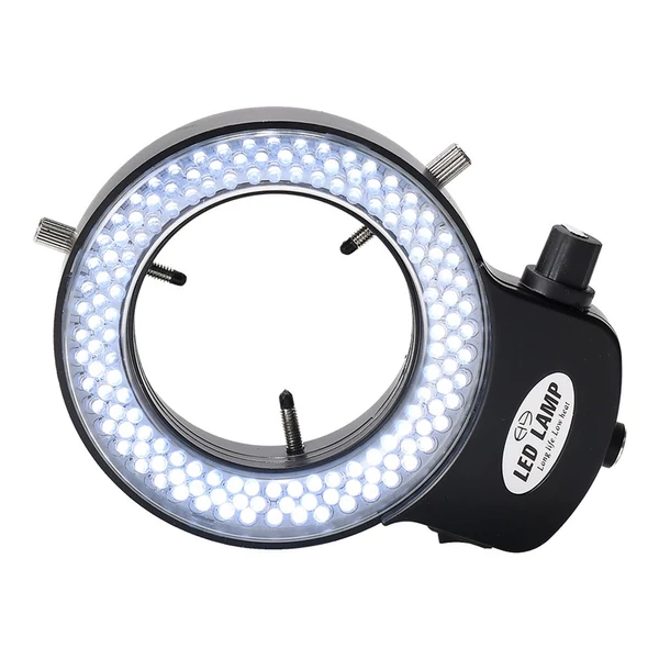 HAYEAR LED gyűrűs lámpa, 144 LED, 6500K fehér fény, ipari sztereó mikroszkóphoz