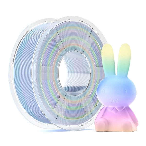 Mecpow nagy sebességű matt szivárvány PLA 3D nyomtató filament, 1kg – torta máz szín