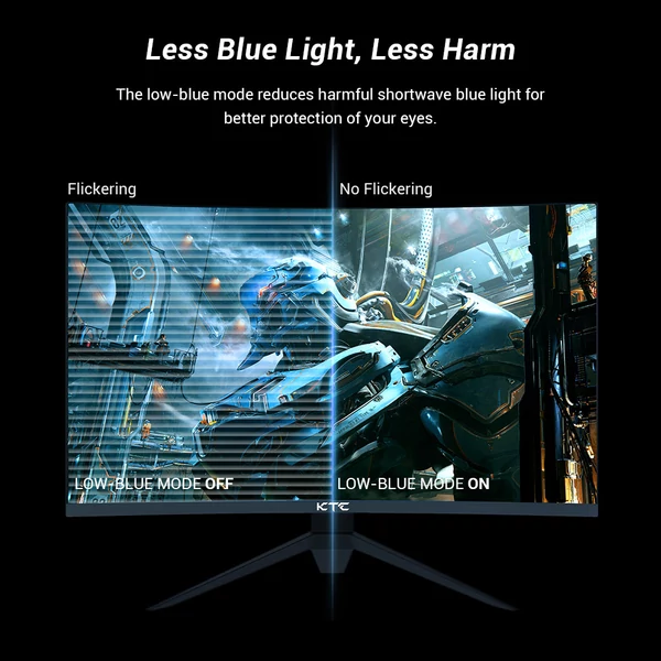 KTC H27S17 27" 1500R ívelt QHD gamer monitor (2560x1440, 180Hz, 1ms, 120% sRGB, FreeSync/G-Sync, 2xHDMI, 2xDP, VESA, audio kimenet)