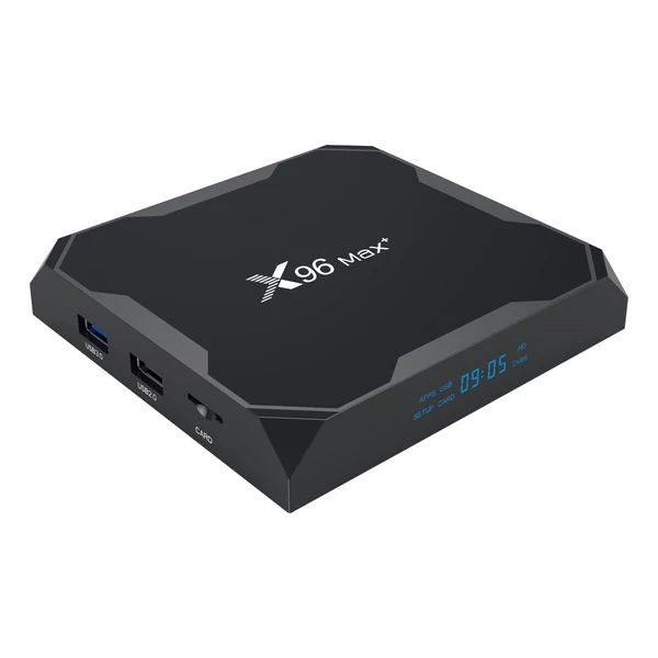 X96 MAX Plus TV Box 4GB/32GB, Amlogic S905x3, Android 9, 8K lejátszás, WiFi, BT, 1000Mbps LAN, USB3.0, YouTube, Netflix