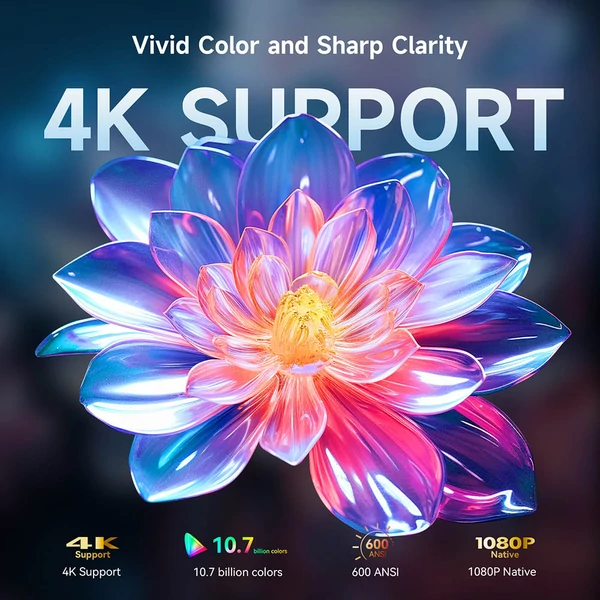 Wanbo DaVinci 1 Pro projektor (Netflix 1080P, Android 11, 600ANSI, 5G WiFi, Bluetooth, autofókusz, automata trapézkorrekció, előtelepített YouTube/Disney/Prime Video)