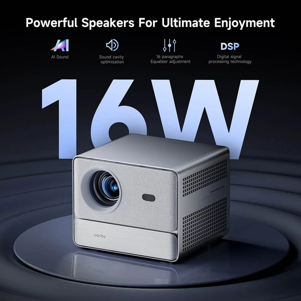 Wanbo DaVinci 1 Pro projektor (Netflix 1080P, Android 11, 600ANSI, 5G WiFi, Bluetooth, autofókusz, automata trapézkorrekció, előtelepített YouTube/Disney/Prime Video)