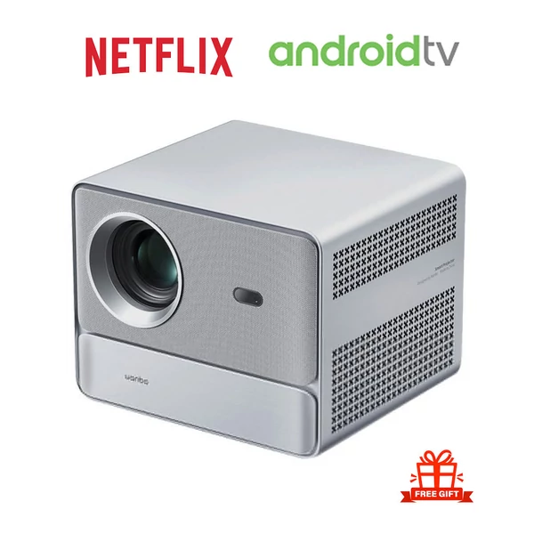 Wanbo DaVinci 1 Pro projektor (Netflix 1080P, Android 11, 600ANSI, 5G WiFi, Bluetooth, autofókusz, automata trapézkorrekció, előtelepített YouTube/Disney/Prime Video)