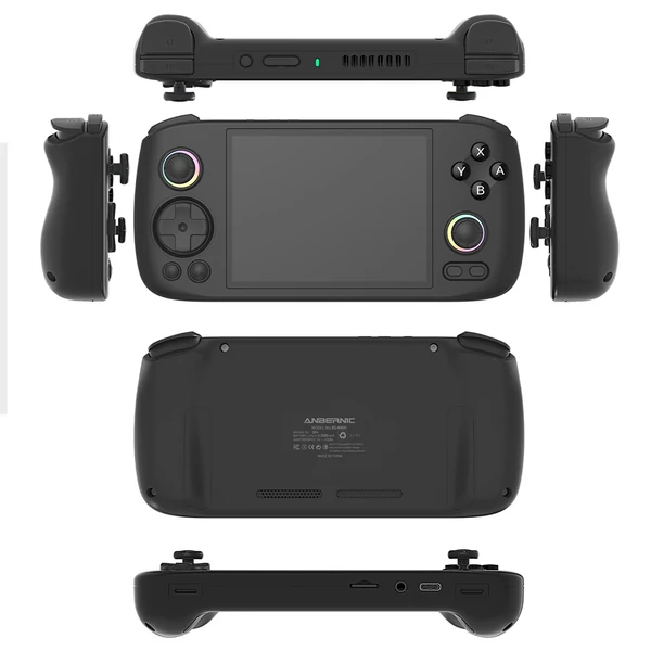 ANBERNIC RG406H játékkonzol, 4" IPS, 8 magos, 8GB RAM, 128GB tárhely, 4000+ játék, Android 13 - Fekete, 128GB TF kártya