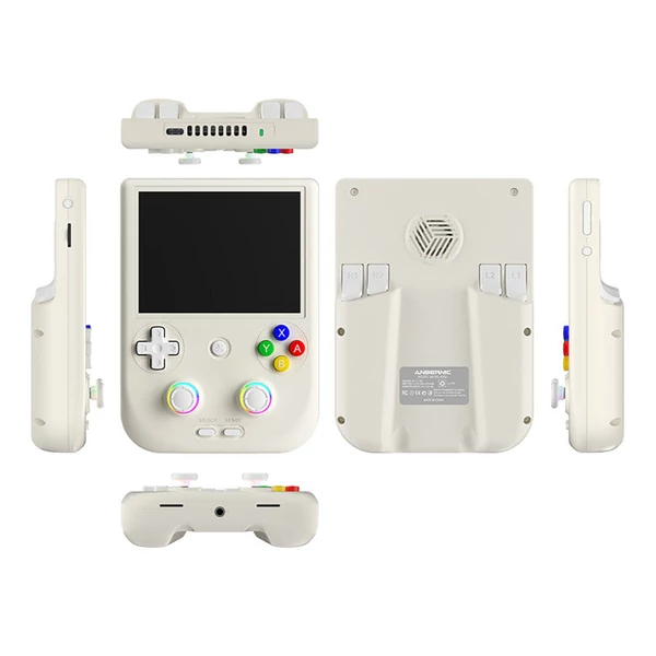 ANBERNIC RG406V Android 13 játékkonzol, 4" IPS érintőkijelző, 8GB+128GB UFS2.2, 128GB TF kártya, 4000+ játék, 1080p, 5G WiFi, BT - Fehér