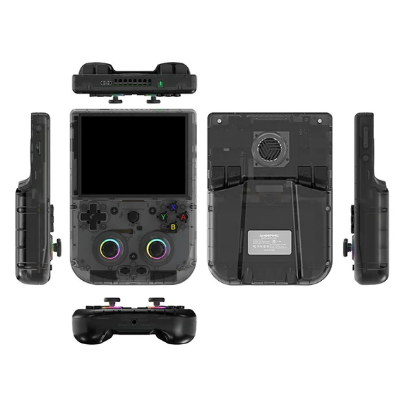 ANBERNIC RG406V Android 13 játékkonzol, 4" IPS érintőkijelző, 8GB+128GB UFS2.2, 128GB TF kártya, 4000+ játék, 1080p, 5G WiFi, BT - Fekete