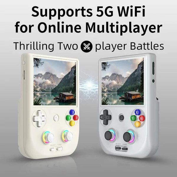 ANBERNIC RG406V Android 13 játékkonzol, 4" IPS érintőkijelző, 8GB+128GB UFS2.2, 128GB TF kártya, 4000+ játék, 1080p, 5G WiFi, BT - Szürke