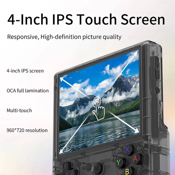 ANBERNIC RG406V Android 13 játékkonzol, 4" IPS érintőkijelző, 8GB+128GB UFS2.2, 128GB TF kártya, 4000+ játék, 1080p, 5G WiFi, BT - Szürke