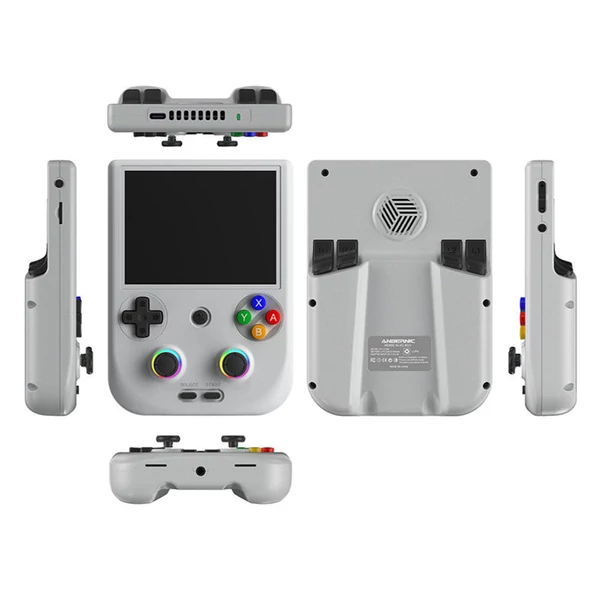 ANBERNIC RG406V Android 13 játékkonzol, 4" IPS érintőkijelző, 8GB+128GB UFS2.2, 256GB TF kártya, 4000+ játék, 1080p, 5G WiFi, BT - Szürke