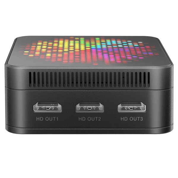 RUPA HSI-100MINI Mini PC Intel N100 4 mag 3.4GHz, 8GB RAM, 256GB SSD, 3×HDMI 4K 60Hz, WiFi 6, Bluetooth 5.2, USB 3.0, 2×LAN, 3.5mm hang