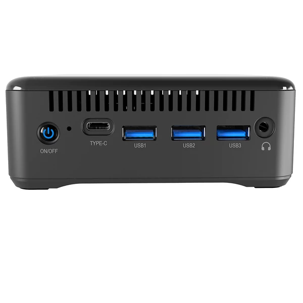 RUPA HSI-95 Mini PC, Intel N95 (4 mag, max. 3,4GHz), 8GB RAM, 256GB SSD, 3×HDMI 4K, WiFi 5, Bluetooth 5.0, 3×USB 3.0, 1xType C, 2×RJ45, 3,5mm jack
