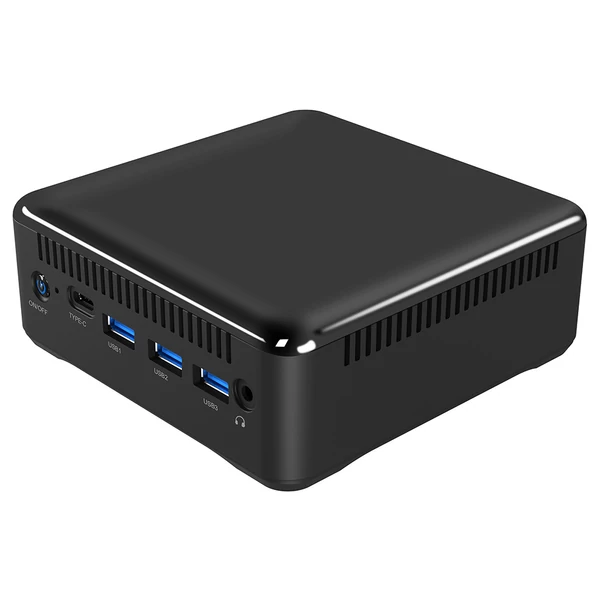 RUPA HSI-95 Mini PC, Intel N95 (4 mag, max. 3,4GHz), 16GB RAM, 512GB SSD, 3×HDMI 4K, WiFi 5, Bluetooth 5.0, 3×USB 3.0, 1xType C, 2×RJ45, 3,5mm jack
