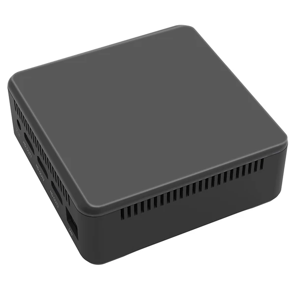 RUPA HSI-95 Mini PC, Intel N95 (4 mag, max. 3,4GHz), 16GB RAM, 512GB SSD, 3×HDMI 4K, WiFi 5, Bluetooth 5.0, 3×USB 3.0, 1xType C, 2×RJ45, 3,5mm jack