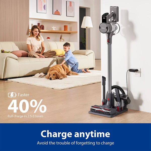 Maircle S3 Pro vezeték nélküli porszívó állomással, 70 perc üzemidő, 35kPa szívóerő, LED, kemény padlóra, szőnyegre, állatszőrhöz