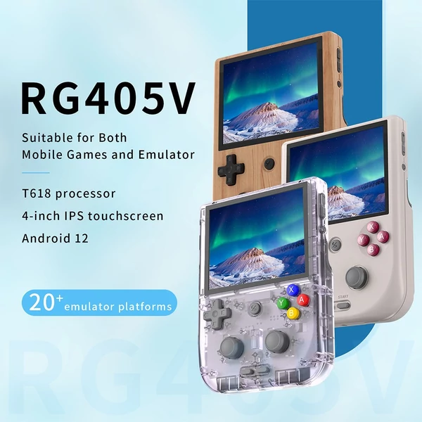 ANBERNIC RG405V játékkonzol, 4GB RAM, 128GB tárhely, Android 12, 5G WiFi, Bluetooth, Moonlight - Szürke
