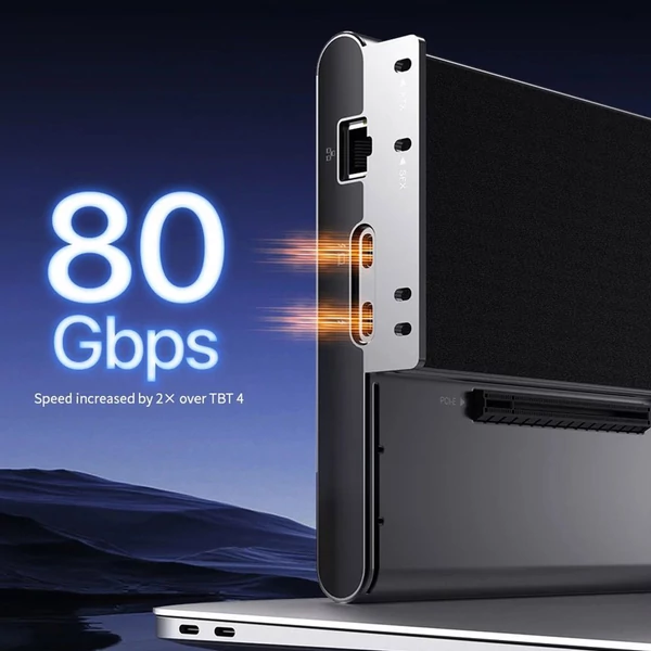 PELADN Link S-3 laptop eGPU dokkoló – PCIe x16, Thunderbolt 5, 2.5G LAN, M.2, USB3.2, SD kártyaolvasó, ATX/SFX táp kompatibilis