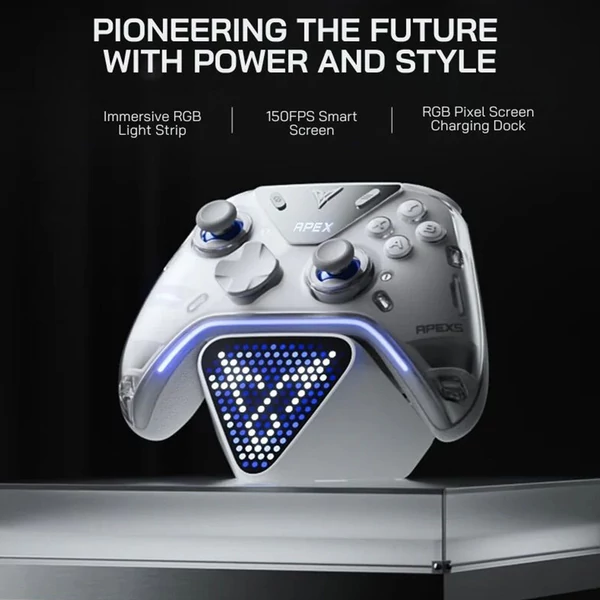 Flydigi APEX 5 vezeték nélküli gamer kontroller, állítható Hall 2.0 kar, rezgő Hall ravasz, 1000Hz frissítés