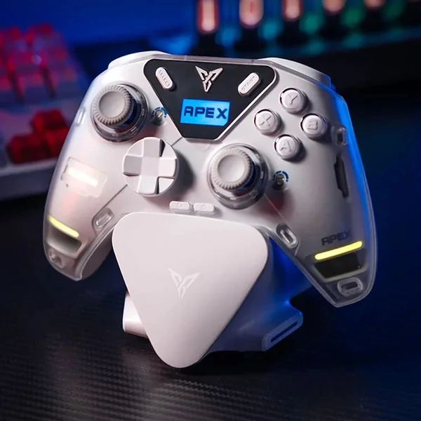 Flydigi vezeték nélküli mágneses töltőállvány APEX és Vader sorozatú gaming kontrollerekhez – Fehér