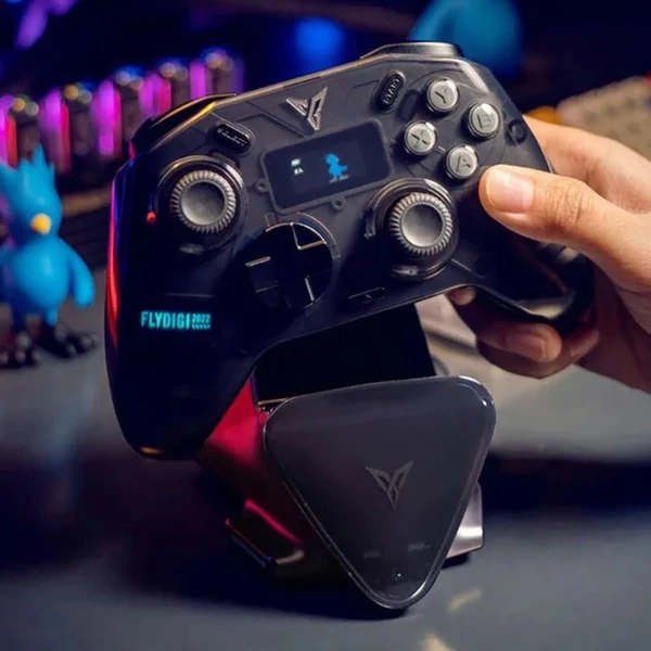 Flydigi vezeték nélküli mágneses töltőállvány APEX és Vader sorozatú gaming kontrollerekhez – Fehér