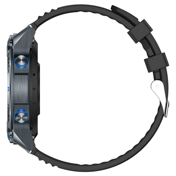 SENBONO G100 okosóra, vízálló 5ATM, Bluetooth hívás, GPS, 100+ sport mód, egészségfigyelés – Fekete-Kék