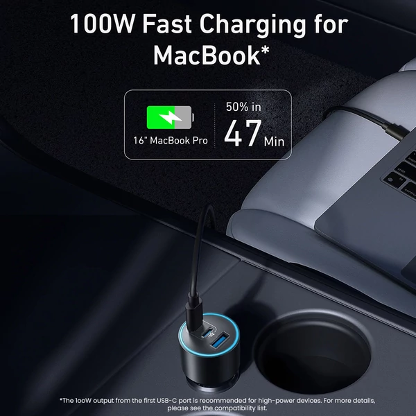 Anker Nano autós gyorstöltő 167.5W-os teljesítménnyel, 2x USB-C (100W, 45W) és 1x USB-A (22.5W) porttal