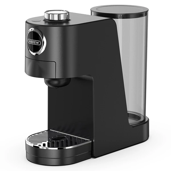 HiBREW H3C 3 az 1-ben kapszulás kávéfőző, 20 bar nyomás, 7 hőfok, forró/jeges kávé, 1,4L tartály, DG/NS kapszula és őrölt kávé – Fekete