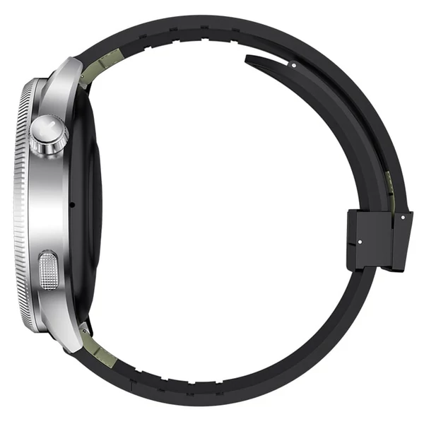 KUMI WATCH Gear GT3 okosóra, 1.43” AMOLED kijelző, AI hangvezérlés, egészségkövetés, Bluetooth hívás, IP68 vízálló – Ezüst