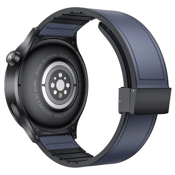 KUMI WATCH Gear GT3 okosóra, 1.43” AMOLED kijelző, AI hangvezérlés, egészségkövetés, Bluetooth hívás, IP68 vízálló – Szürke