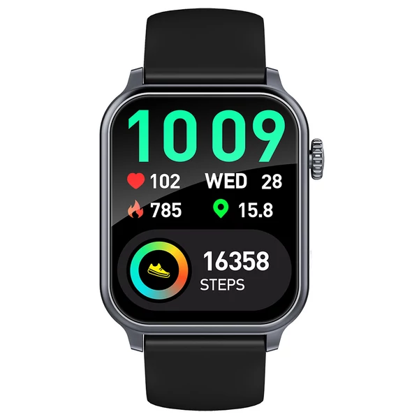 SENBONO JX633 okosóra 1.83" kijelzővel, IP68 vízállósággal, 600 mAh akkumulátorral, 100+ sport móddal, BT hívással, alváskövetéssel – Fekete