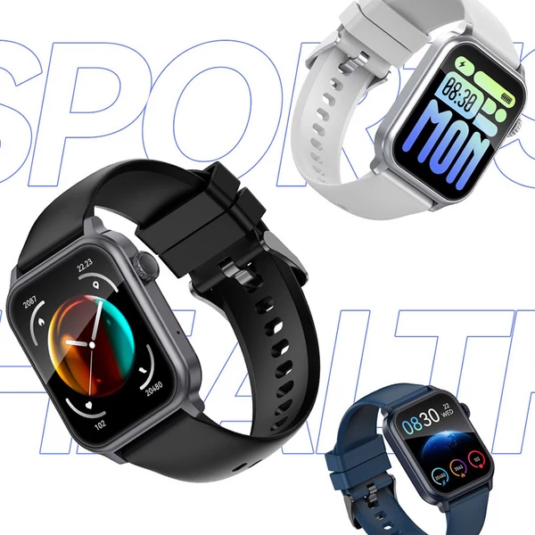 SENBONO JX633 okosóra 1.83" kijelzővel, IP68 vízállósággal, 600 mAh akkumulátorral, 100+ sport móddal, BT hívással, alváskövetéssel – Fekete