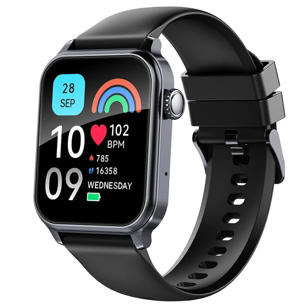 SENBONO JX633 okosóra 1.83" kijelzővel, IP68 vízállósággal, 600 mAh akkumulátorral, 100+ sport móddal, BT hívással, alváskövetéssel – Fekete