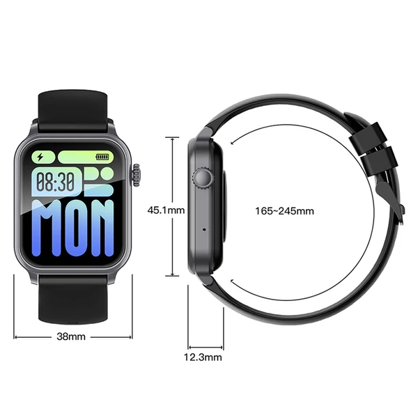 SENBONO JX633 okosóra 1.83" kijelzővel, IP68 vízállósággal, 600 mAh akkumulátorral, 100+ sport móddal, BT hívással, alváskövetéssel – Arany