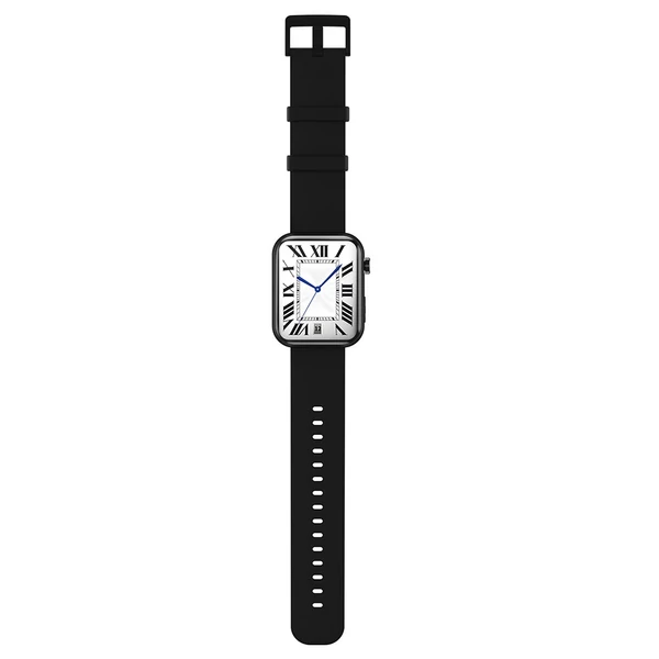 SENBONO P51 okosóra 1,91" kijelzővel, Bluetooth hívás, egészségmérés, fotó & videó funkció – Fekete