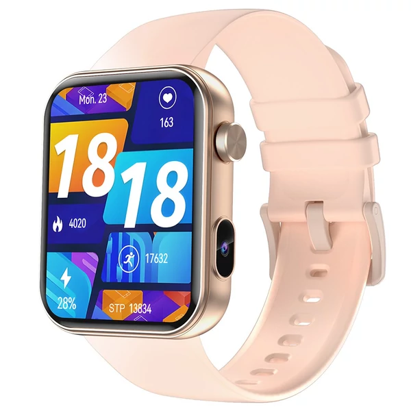 SENBONO P51 okosóra 1,91" kijelzővel, Bluetooth hívás, egészségmérés, fotó & videó funkció – Arany