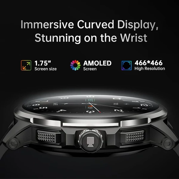 KUMI WATCH X3 Pro okosóra – 1.75" AMOLED kijelző, 4G hívás, 4GB+32GB tárhely, 2MP kamera, GPS, egészség- és sportkövetés – Ezüst