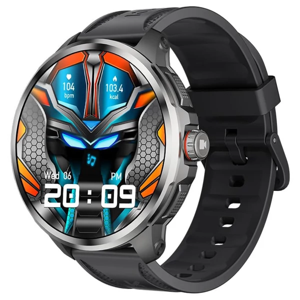 KUMI WATCH X3 Pro okosóra – 1.75" AMOLED kijelző, 4G hívás, 4GB+32GB tárhely, 2MP kamera, GPS, egészség- és sportkövetés – Szürke