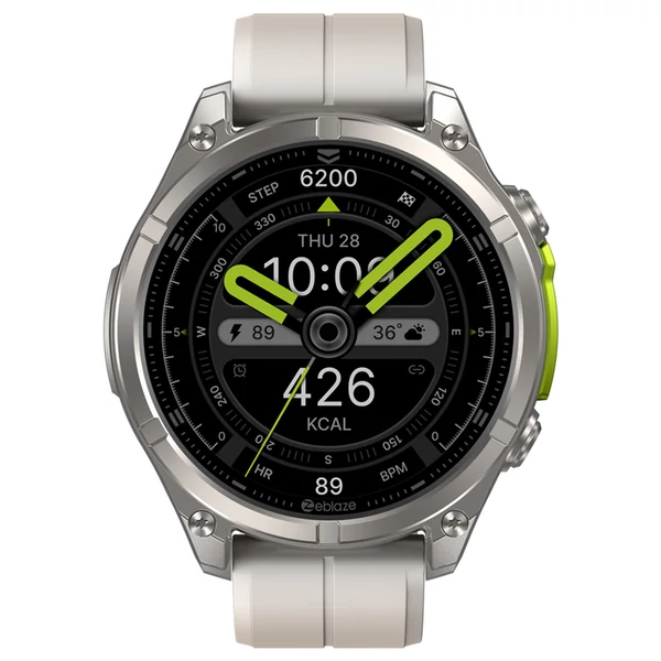 Zeblaze VIBE 8 strapabíró okosóra, 1.43" AMOLED, pulzus- és alvásmérés, 100+ sportmód, 60 napos üzemidő – Szürke