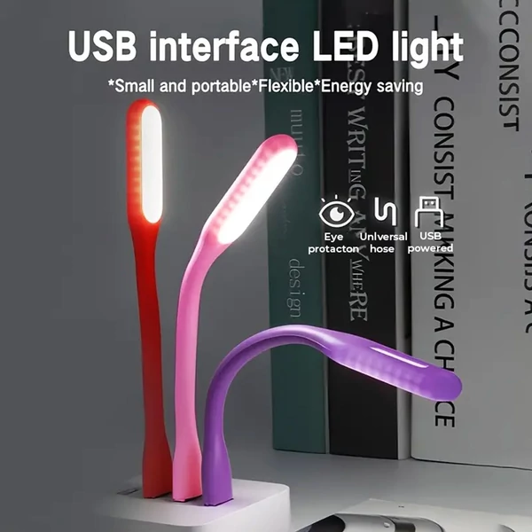 Hordozható USB LED olvasólámpa hajlítható karral, mini éjszakai lámpa laptophoz és számítógéphez – Zöld